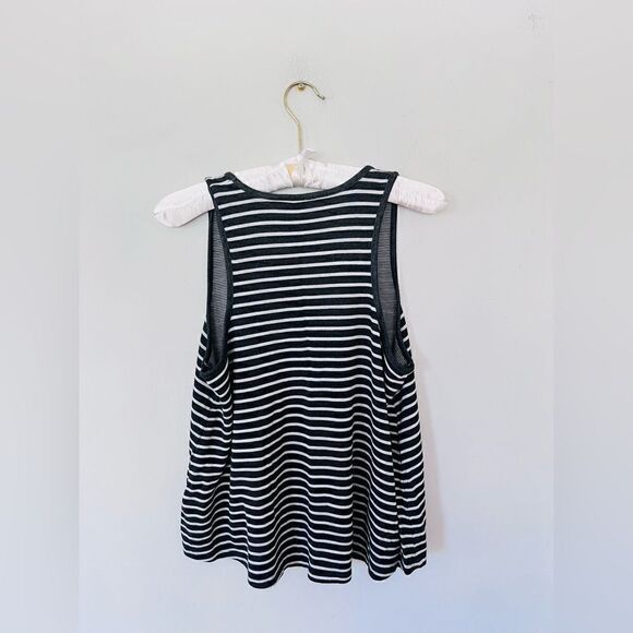 Vince Gray White Striped Scoop Neck Racerback Tank Top Womens Large - Picture 2 of 6